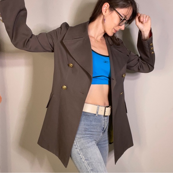 SOLD Reebok Triangle Cut Out Back Sports Bra Blue Sexy - Picture 9 of 15